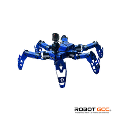 Blue robot spider model on a white background with 'Robot GCC' branding.