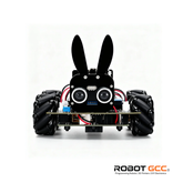 Robot with rabbit ears on a white background, featuring the ROBOT GCC logo.