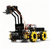 ESP32-CAM AI Vision Mecanum Robot Car with 6DOF Arm – Omni-Directional Drive, Face/Object Tracking, Color Detection | Wi-Fi App Control, Ultrasonic Avoidance | Arduino/MicroPython STEM Robotics Kit for AI, Motion, IoT Learning