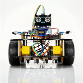 Arduino-Compatible Bluetooth Smart Robot Kit | Infrared Line Tracking + Ultrasonic Avoidance | Supports C, Scratch & Mixly Coding | Ideal for STEM Classrooms, Competitions & Maker Labs