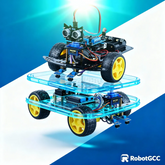 Smart Obstacle-Avoidance Car Kit 3-5 V Programmable DIY Robot | IR Line Tracking + Ultrasonic Distance Sensor + Motor Driver Module | STEM Educational Robotics Platform