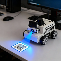 Ackermann Steering ROS Robot Car Chassis with Dual Encoder Motors, Front Servo Steering, Finished Single-Layer Platform for Accurate Odometry, Motion Control, SLAM Mapping and Autonomous Navigation Learning