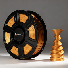 PLA Basic Gold 1.75mm 3D Printing Material 1KG, Metallic PLA Filament for FDM 3D Printers, Easy Print, Smooth Feeding for DIY Decorative Prints