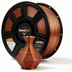PLA Silk Red Copper 1.75mm 3D Printing Material 1KG, Silk Copper PLA Filament for FDM 3D Printers, Smooth Metallic Printing Material