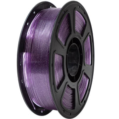 Spool of purple filament on a white background