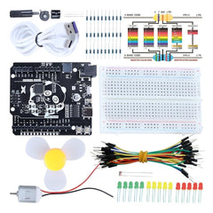 UNO R3 Smart Environmental Monitoring Kit | Arduino STEM IoT Learning Set with Temperature, Humidity, Light & Gas Sensors | Includes DHT11, LDR, MQ-2 & Relay Modules for Smart Home Automation & Environmental Science Education