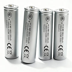 18650 Rechargeable Battery 3.7V 2600mAh True Capacity Lithium Ion Battery Button Top Cell Real Tested Capacity for Arduino Robotics IoT Devices LED Flashlight DIY Electronics Stable Power Li-ion Battery Pack