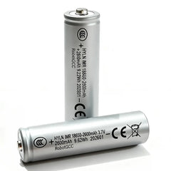 18650 Rechargeable Battery 3.7V 2600mAh True Capacity Lithium Ion Battery Button Top Cell Real Tested Capacity for Arduino Robotics IoT Devices LED Flashlight DIY Electronics Stable Power Li-ion Battery Pack
