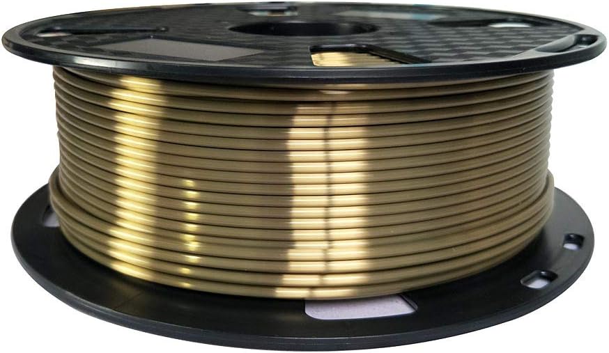 Silk PLA Filament Gold 1.75mm 1KG 3D Printer Filament, Metallic Matte Gold PLA Material
