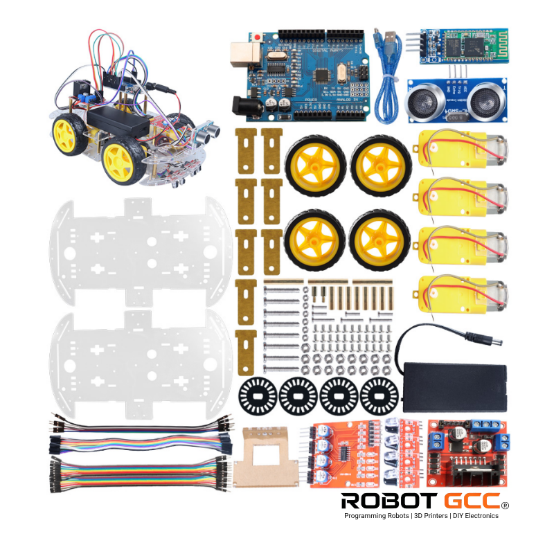 4WD Arduino Smart Robot Car Kit Transparent
