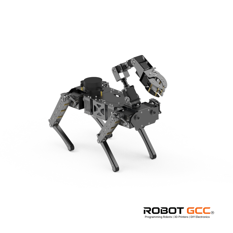 Robotic spider model on a white background with 'Robot GCC' branding.