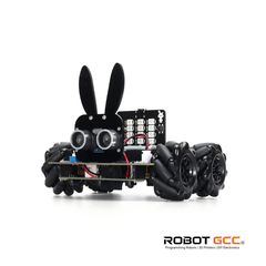 Robotic chassis with bunny ears on a white background, featuring the brand 'Robot GCC'.