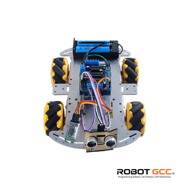 Arduino-Compatible UNO R3 McNamee Wheel Metal Chassis Smart Robot Car ...