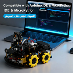 WiFi Vision Programmable Robot – ESP32-CAM HD Streaming, 4-Wheel Mecanum + PID Motion, Open I/O for Sensors & Servos, Designed for Students, Teachers & Makers 8+ – Complete STEM Learning Set