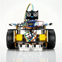 Arduino-Compatible Bluetooth Smart Robot Kit | Infrared Line Tracking + Ultrasonic Avoidance | Supports C, Scratch & Mixly Coding | Ideal for STEM Classrooms, Competitions & Maker Labs