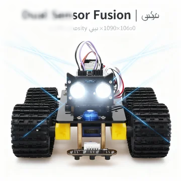 Smart Obstacle-Avoidance Robot Car Kit – 4WD Ultrasonic & Infrared Sensor Platform with PWM Motor Control | Arduino-Compatible | STEM Coding Learning | Supports C/Scratch/Mixly | Expandable with Bluetooth & Wi-Fi Modules