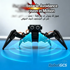 Smart Quadruped Bionic Robot Explorer | 12-DOF Servo Control + Real-Time FPV Camera + Ultrasonic Obstacle Avoidance | ESP32 Dual-Core Processor | AI Voice Control | Programmable STEM Educational Robot Kit for Students and Makers