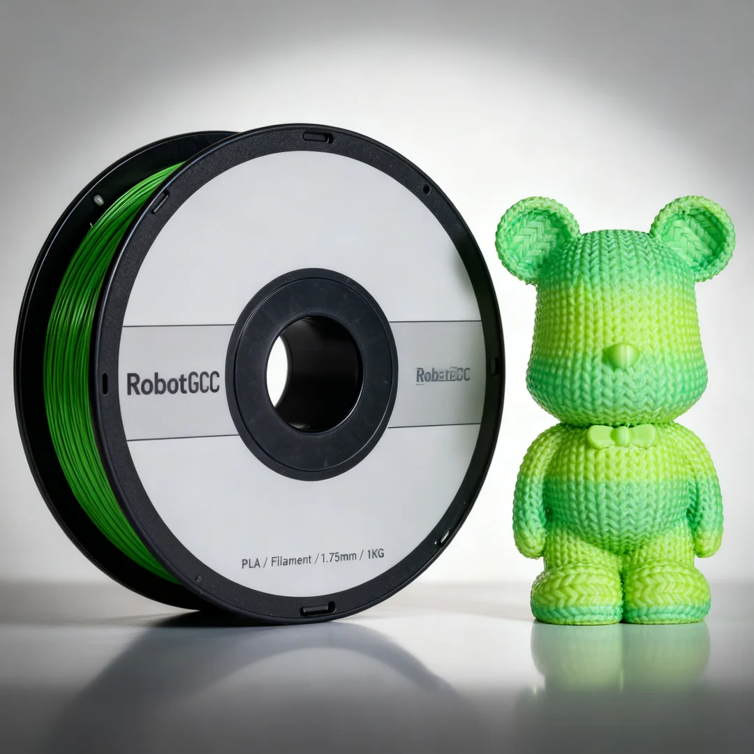 PLA Lime Green 1.75mm 3D Printing Material 1KG, Bright PLA Filament for FDM 3D Printers, Stable Diameter, Smooth Printing for Models & Toys