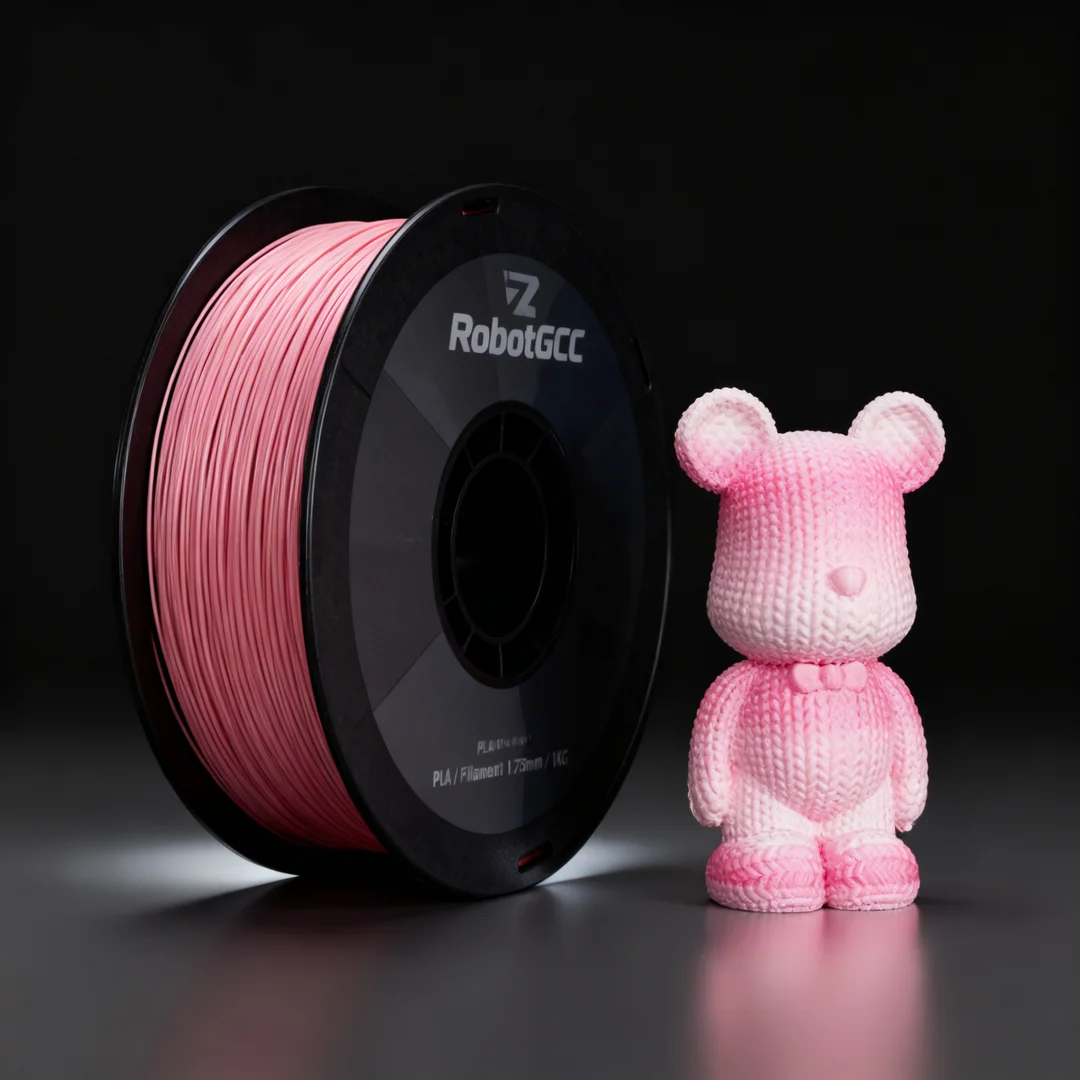 PLA Pink White Gradient 1.75mm 3D Printing Material 1KG, Gradient PLA Filament for FDM 3D Printers, Smooth Printing for Models & Creative Projects