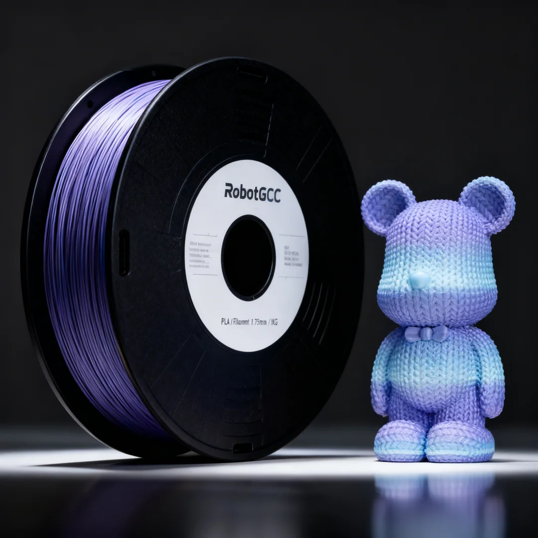 PLA Bubble Purple 1.75mm 3D Printing Material 1KG, Purple PLA Filament for FDM 3D Printers, Smooth Extrusion, Easy Print for Models & Crafts