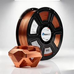 PLA Silk Red Copper 1.75mm 3D Printing Material 1KG, Silk Copper PLA Filament for FDM 3D Printers, Smooth Metallic Printing Material