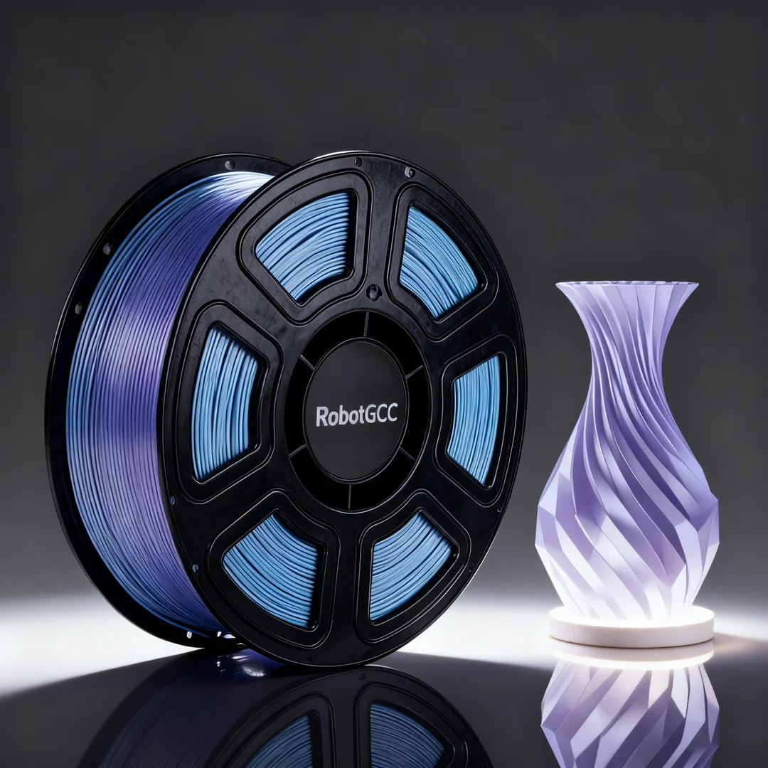 PLA Silk Fantasy Blue Purple 1.75mm 3D Printing Material 1KG, Silk Gradient PLA Filament for FDM 3D Printers, Glossy Decorative Printing