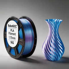 PLA Silk Pink Blue 1.75mm 3D Printing Material 1KG, Silk Gradient PLA Filament for FDM 3D Printers, Smooth Artistic Printing Material