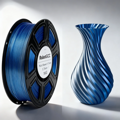 PLA Silk Blue Silver 1.75mm 3D Printing Material 1KG, Silk Dual Color PLA Filament for FDM 3D Printers, Glossy Smooth Printing