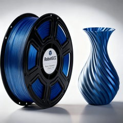 PLA Silk Blue Silver 1.75mm 3D Printing Material 1KG, Silk Dual Color PLA Filament for FDM 3D Printers, Glossy Smooth Printing