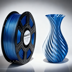 PLA Silk Blue Silver 1.75mm 3D Printing Material 1KG, Silk Dual Color PLA Filament for FDM 3D Printers, Glossy Smooth Printing