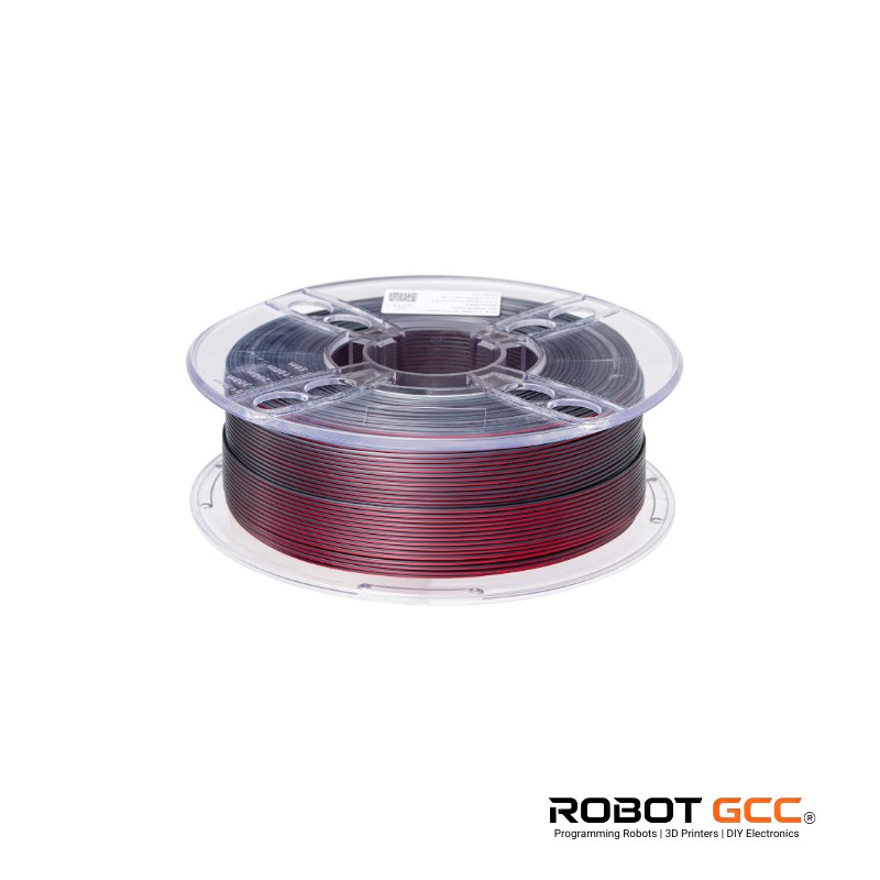 Spool of red filament on a white background with 'Robot GCC' branding.