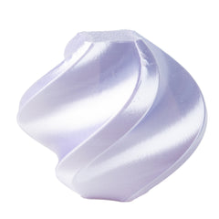 Clear plastic component on a white background