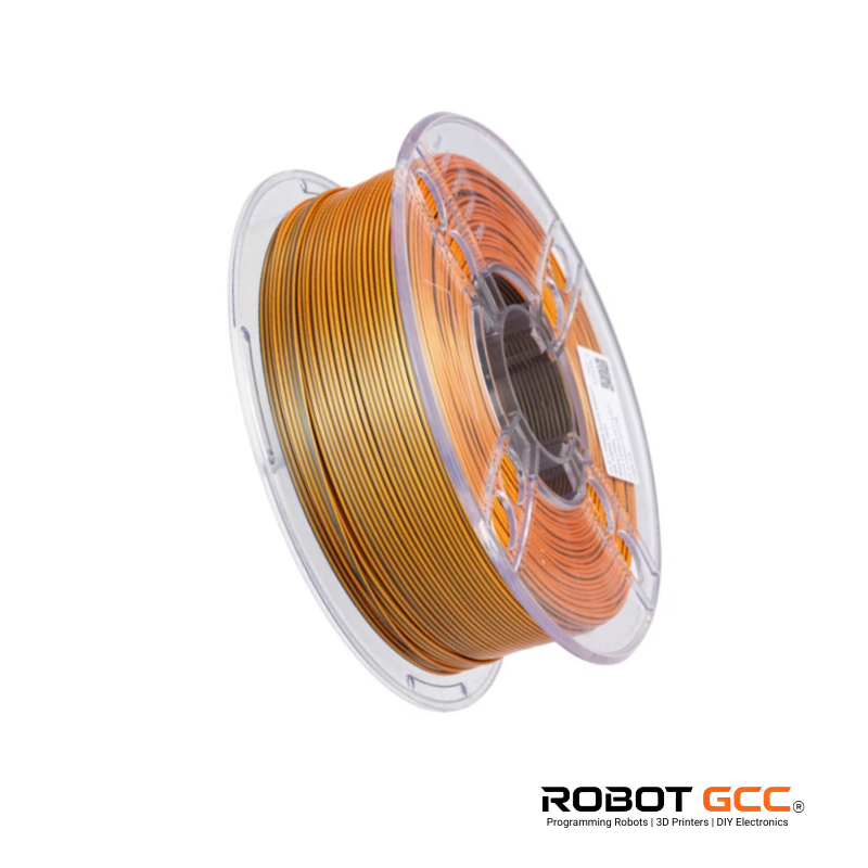Spool of orange filament on a white background with 'ROBOT GCC' branding.