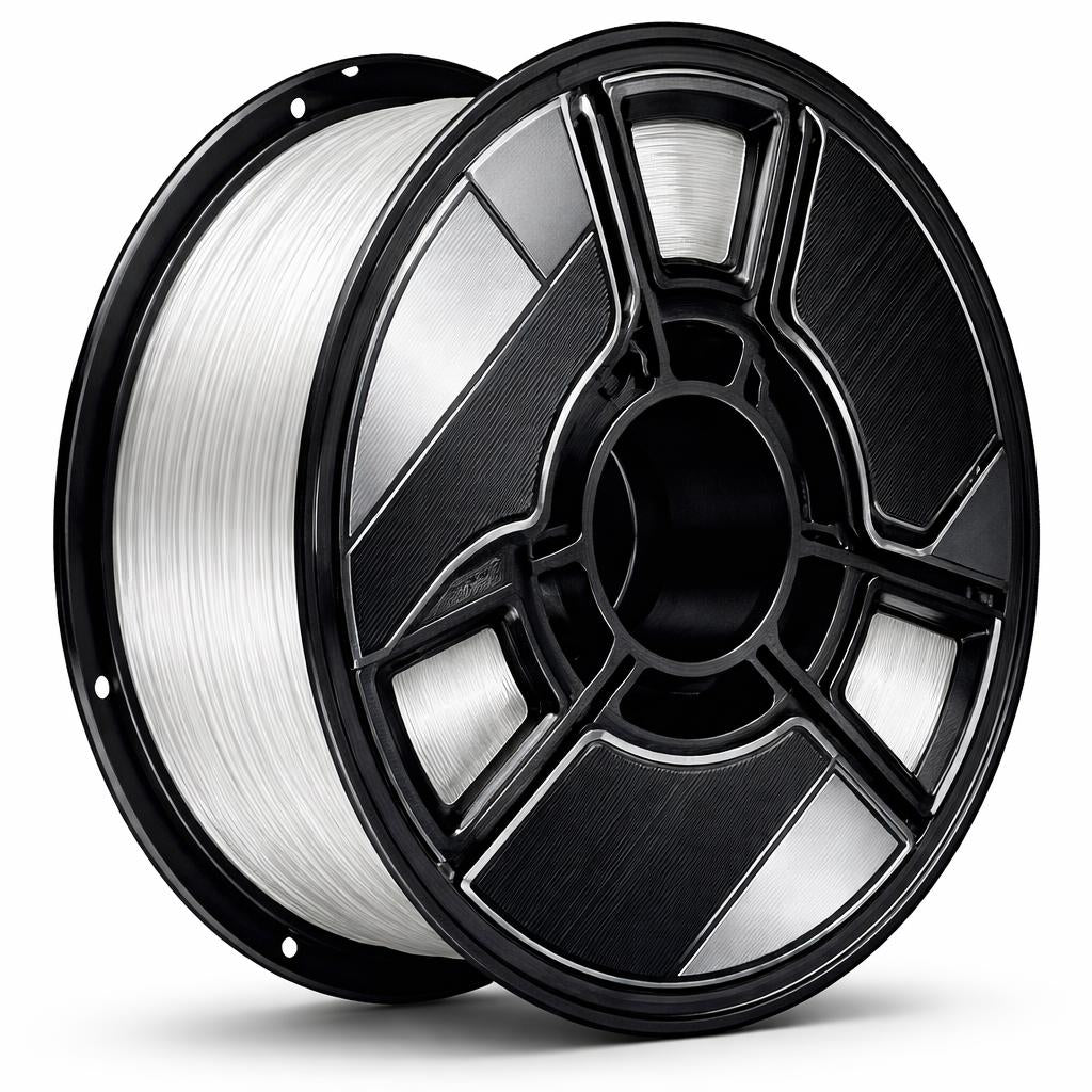 Spool of dark green 3D printing filament with RobotGCC branding on a white background