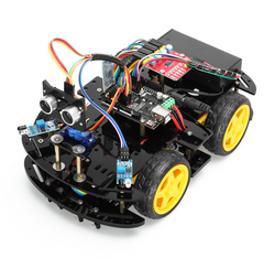 AI Vision 4WD Robot Car Kit – ESP32-CAM, Ultrasonic, Line Tracking, Wi-Fi Video & Object Detection | Arduino/MicroPython Programmable | 7.4V Safe Power, Dual Motor Driver | STEM & AI Robotics Kit for IoT, Navigation, Maker Labs