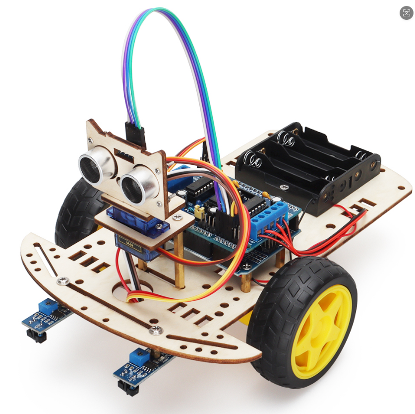 Arduino DIY Smart Robot Car Kit | STEM Educational Coding Robot for Kids and Makers | Ultrasonic Obstacle Avoidance & Infrared Line Tracking with Dual Motor Drive | Programmable Platform Supporting Arduino IDE, Scratch & Mixly with Bluetooth Expansion