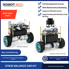 STM32 Balance Car Kit with Robot GCC branding and features listed.