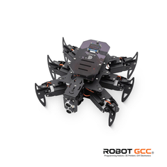 Black robotic spider-like device on a white background with 'Robot GCC' branding.