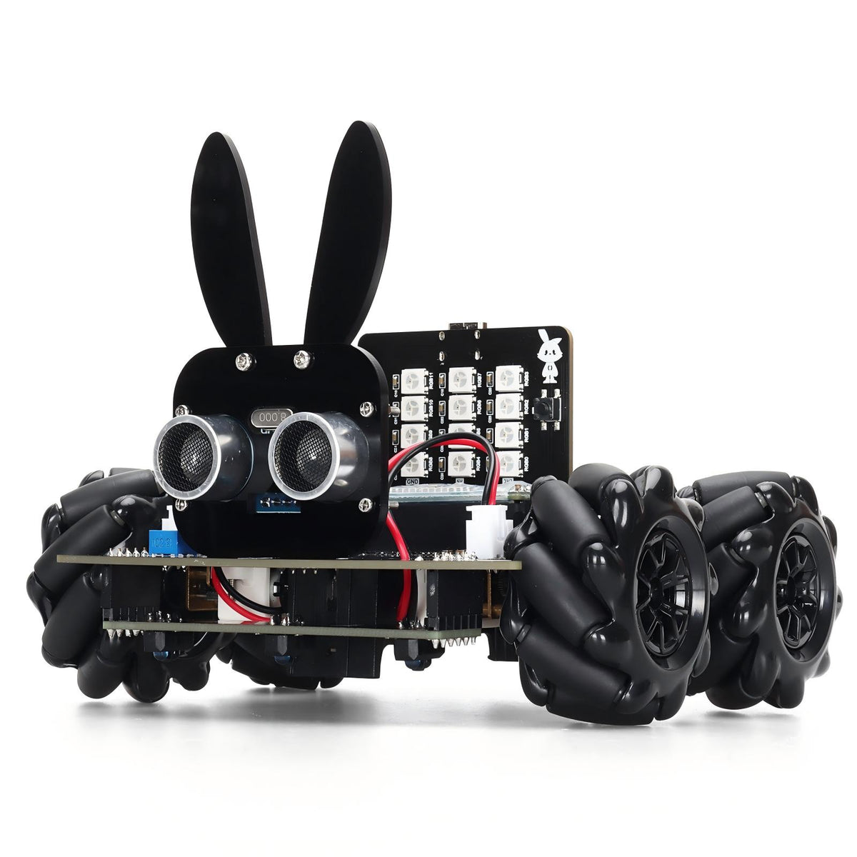 Arduino-Compatible 4WD Smart Robot Car Kit | STEM Educational Programmable Robot for Coding & Electronics Learning | Ultrasonic Obstacle Avoidance, Infrared Line Tracking & Bluetooth Remote Control | Expandable with Wi-Fi & IoT Modules