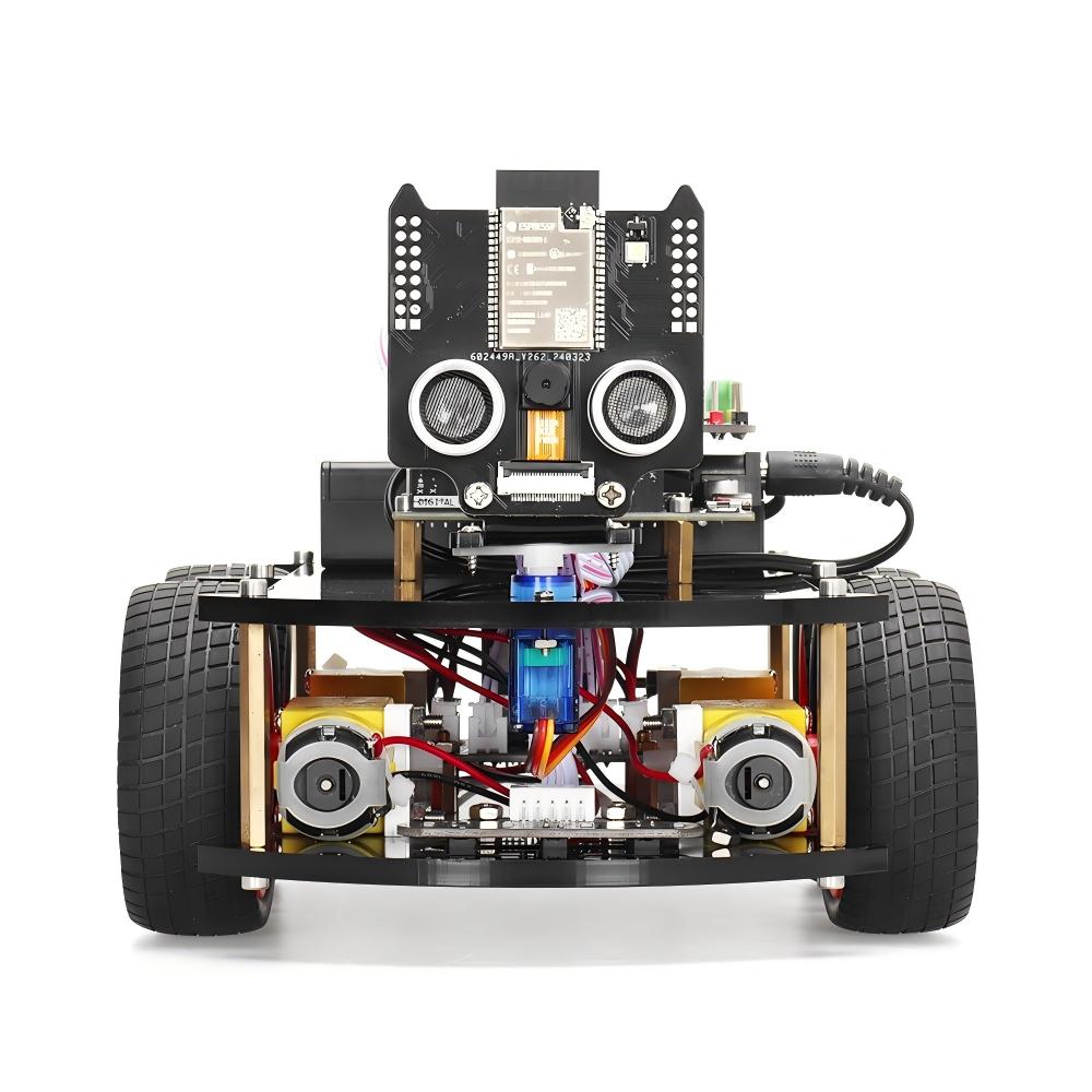 ESP32 WROVER AI Robot Car Kit with Wi-Fi Camera | 4WD Programmable IoT Smart Vehicle for STEM Education | Wireless Image Transmission & Real-Time Control | AI Vision Tracking & Ultrasonic Obstacle Avoidance DIY Robotics Kit for Students & Makers
