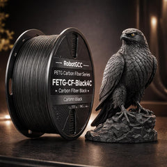 Carbon Fiber PETG Black 1.75mm 3D Printer Filament 1KG Reinforced PETG Filament